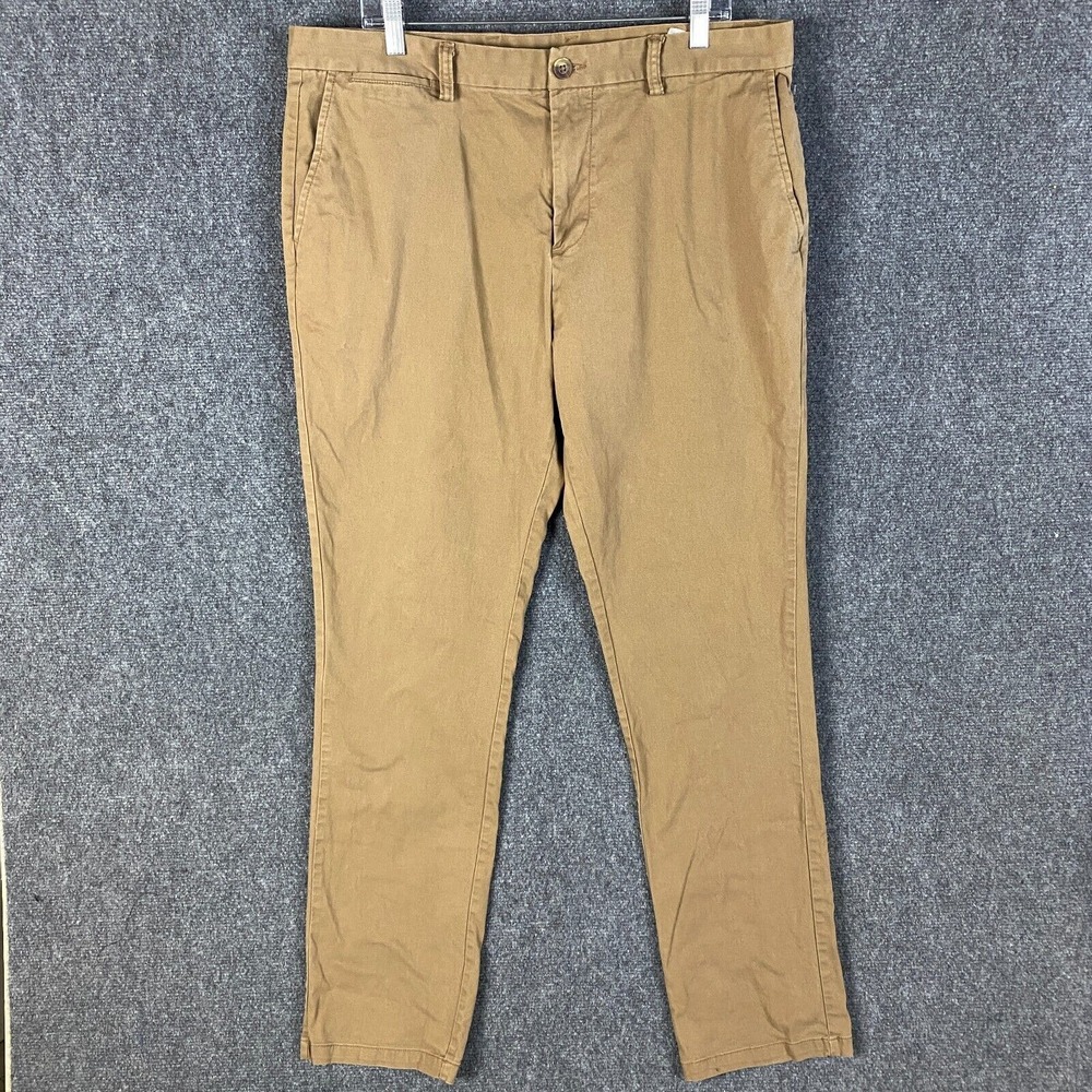 Old Navy Ultimate Slim Chino Pants Men's 38x34 Brown Cotton Blend Adults